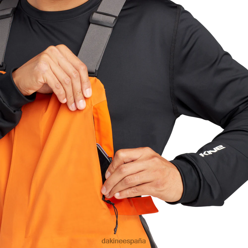 babero fogonero gore-tex 3l naranja llama Dakine hombres ropa 2VTF0X11 - Image 4