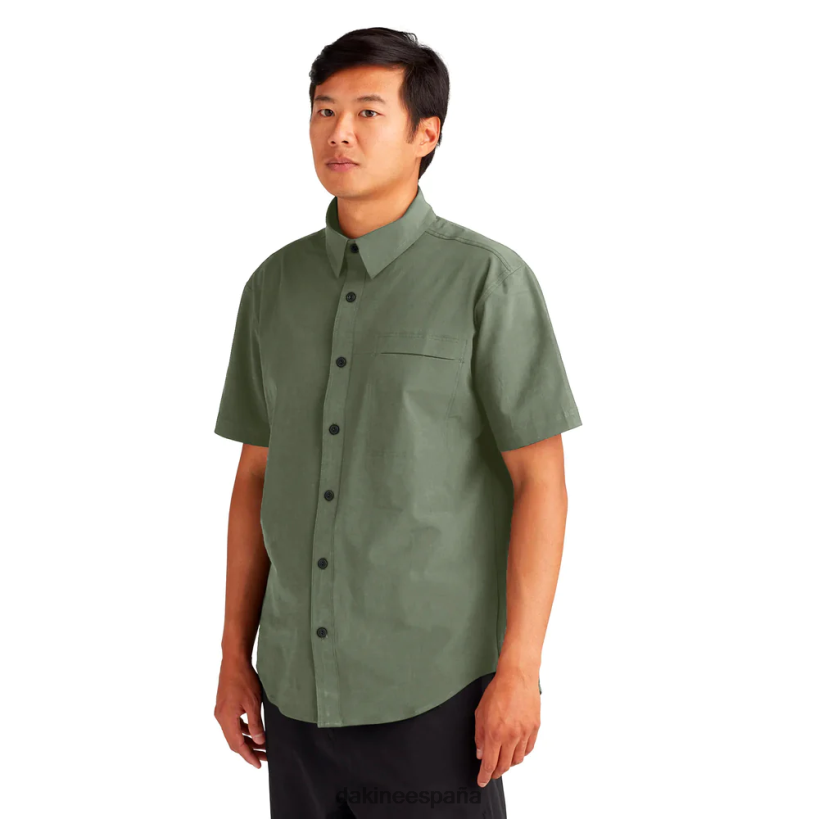 camisa de manga corta con botones de sotavento turba verde Dakine hombres ropa 2VTF0X63 - Image 1
