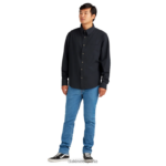 camisa de manga larga con botones de sotavento negro Dakine hombres ropa 2VTF0X65 - Image 3