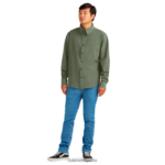 camisa de manga larga con botones de sotavento turba verde Dakine hombres ropa 2VTF0X66 - Image 3