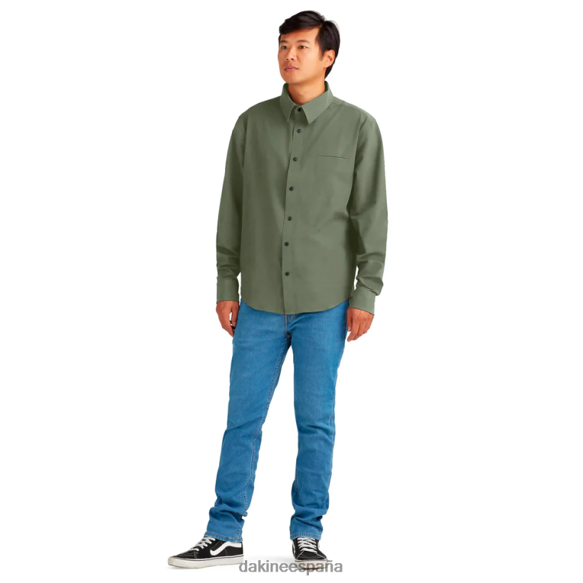 camisa de manga larga con botones de sotavento turba verde Dakine hombres ropa 2VTF0X66 - Image 3