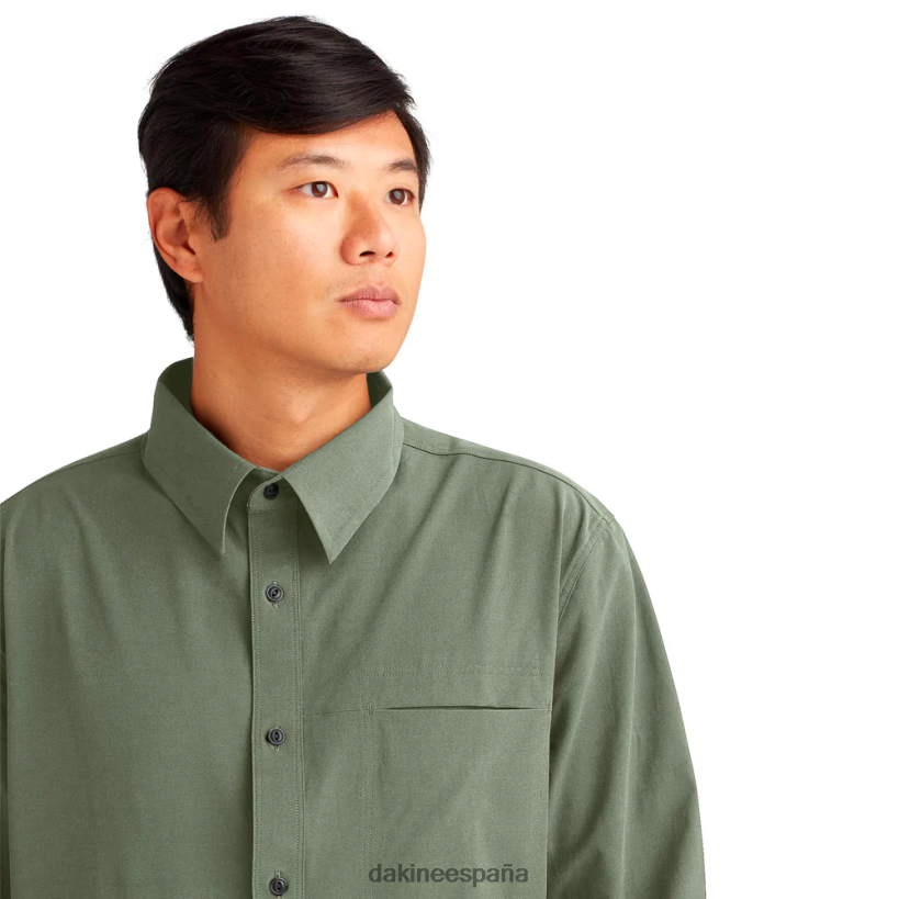 camisa de manga larga con botones de sotavento turba verde Dakine hombres ropa 2VTF0X66 - Image 4