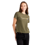 camiseta de manga corta con rieles apilados aceituna Dakine mujer ropa 2VTF0X342