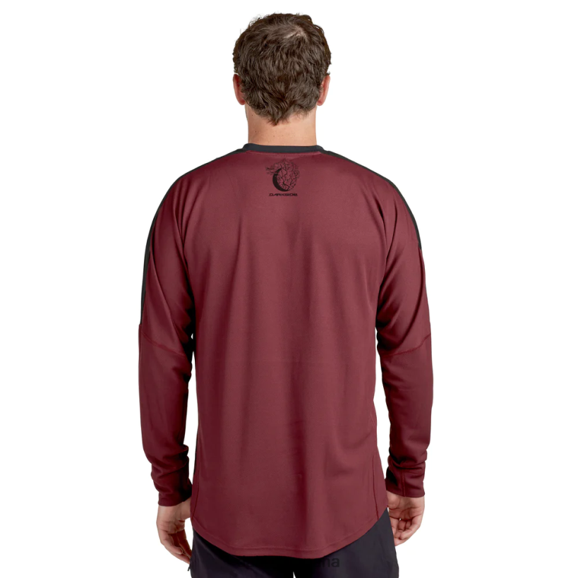 camiseta de manga larga del lado oscuro aterrizaje granate Dakine hombres ropa 2VTF0X158 - Image 2