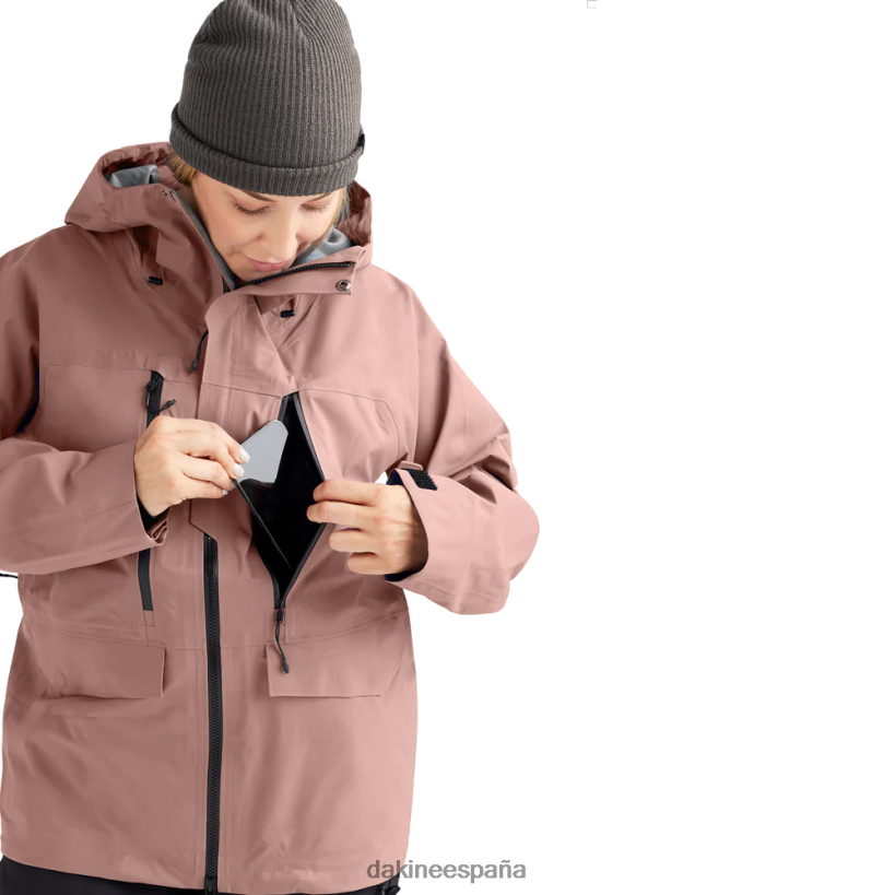 chaqueta sender stretch 3l cuenco de polvo rosa Dakine unisexo ropa 2VTF0X349 - Image 12