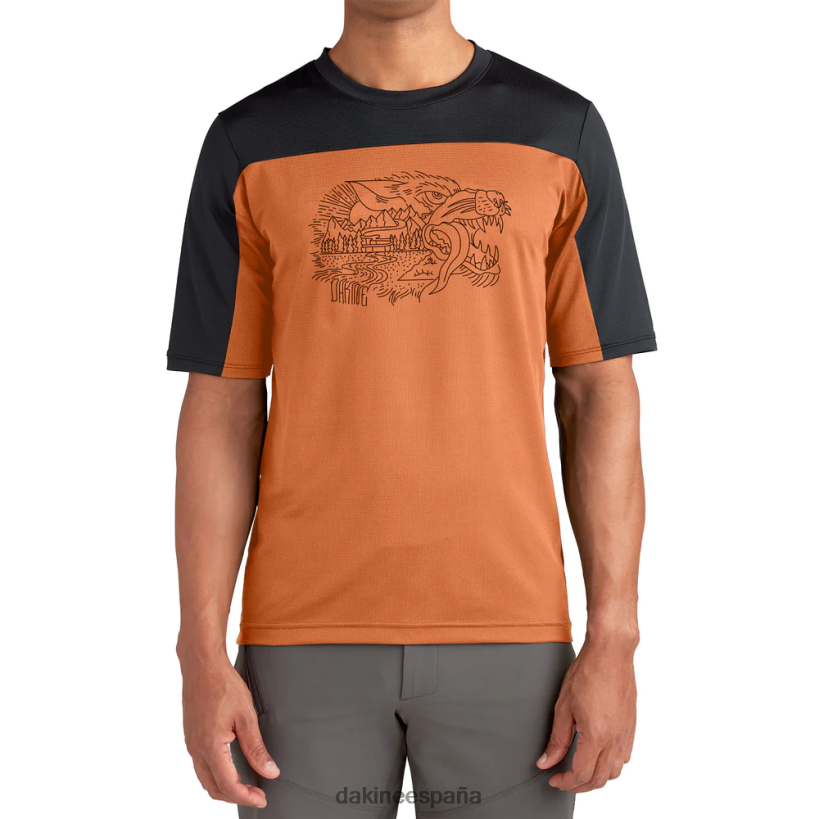 maillot ciclista de manga corta sinclinal papaya naranja espigar lobo Dakine hombres ropa 2VTF0X134 - Image 3