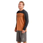 maillot ciclista de manga larga sinclinal papaya naranja espigar lobo Dakine hombres ropa 2VTF0X146
