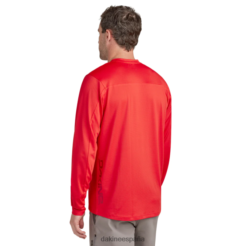 maillot ciclista de manga larga sinclinal rojo rasgando Dakine hombres ropa 2VTF0X140 - Image 2