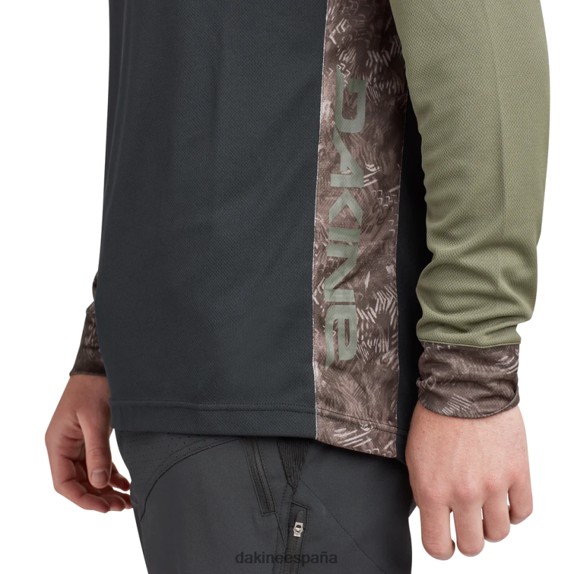 maillot ciclista manga larga thrillium negro/verde canopee y estampado hasher Dakine hombres ropa 2VTF0X154 - Image 6