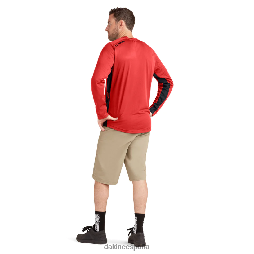 maillot ciclista manga larga thrillium rojo de seguridad Dakine hombres ropa 2VTF0X151 - Image 2