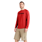 maillot ciclista manga larga thrillium rojo de seguridad Dakine hombres ropa 2VTF0X151