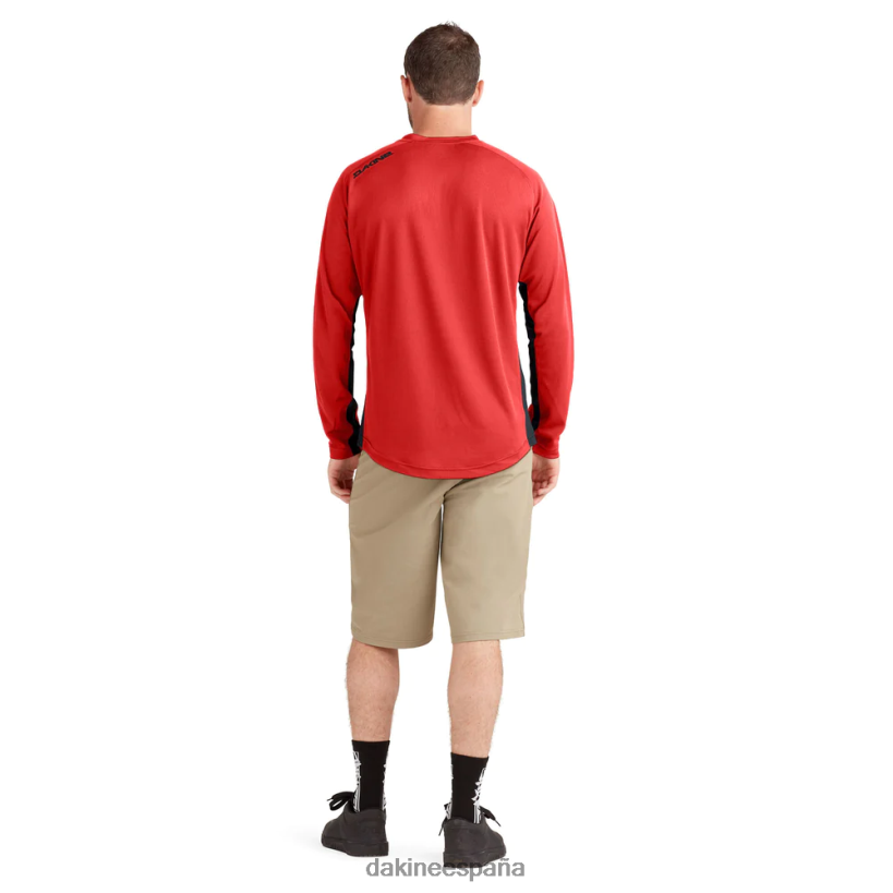 maillot ciclista manga larga thrillium rojo de seguridad Dakine hombres ropa 2VTF0X151 - Image 4