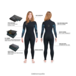 Traje de neopreno completo con cremallera en el pecho Quantum 5/4/3 mm Gris oscuro Dakine mujer ropa 2VTF0X743 - Image 5