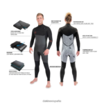 Traje de neopreno completo con cremallera en el pecho Renegade Wind 3/2 mm negro Dakine hombres ropa 2VTF0X127 - Image 7