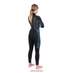 Traje de neopreno completo con cremallera trasera Quantum 3/2 mm f/l Gris oscuro Dakine mujer ropa 2VTF0X751 - Image 4