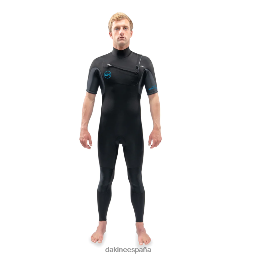 Traje de neopreno completo de manga corta con cremallera en el pecho Quantum 2/2 mm Gris oscuro Dakine hombres ropa 2VTF0X102 - Image 1