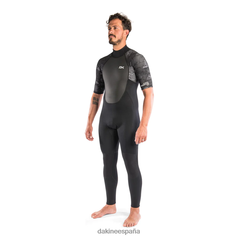 Traje de neopreno completo de manga corta con cremallera trasera Quantum 2/2 mm f/l camuflaje negro/blanco Dakine hombres ropa 2VTF0X118 - Image 3