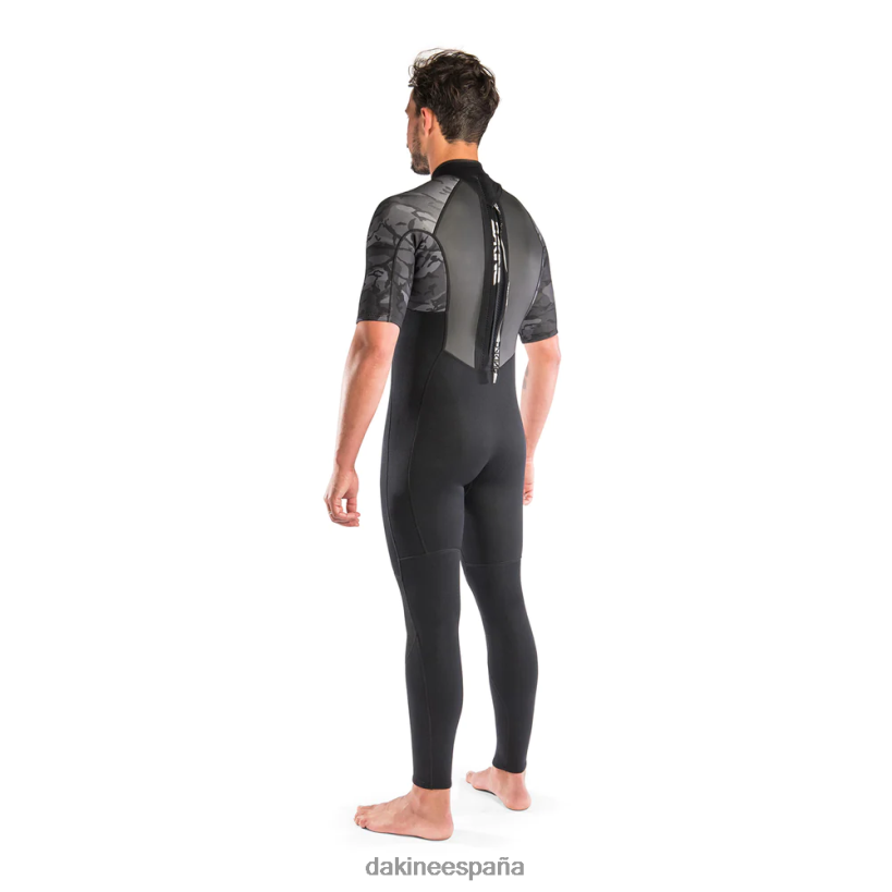 Traje de neopreno completo de manga corta con cremallera trasera Quantum 2/2 mm f/l camuflaje negro/blanco Dakine hombres ropa 2VTF0X118 - Image 4
