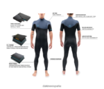 Traje de neopreno completo de manga corta sin cremallera Mission 2/2 mm azul negro Dakine hombres ropa 2VTF0X100 - Image 5