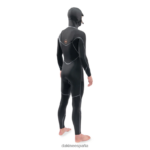 traje de neopreno con capucha y cremallera en el pecho ciclón 4/3 mm negro Dakine hombres ropa 2VTF0X124 - Image 4