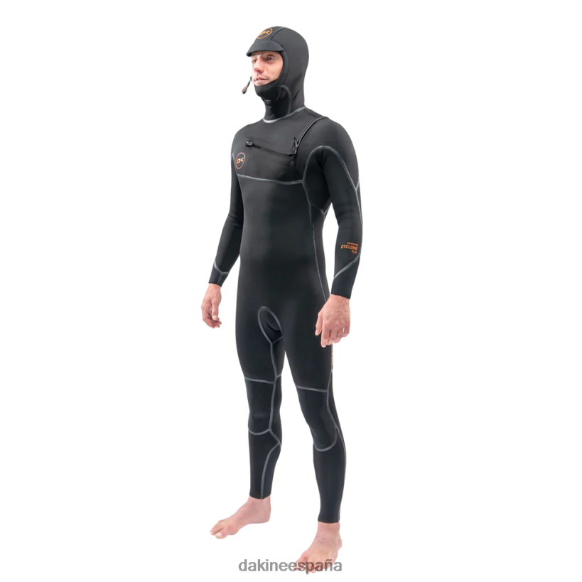 traje de neopreno con capucha y cremallera en el pecho cyclone 5/4 mm negro Dakine hombres ropa 2VTF0X125 - Image 3