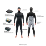 traje de neopreno con capucha y cremallera en el pecho de misión 4/3 mm negro Dakine hombres ropa 2VTF0X88 - Image 7