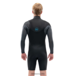 Traje de neopreno corto Quantum de manga larga con cremallera en el pecho de 2/2 mm f/l Gris oscuro Dakine hombres ropa 2VTF0X103 - Image 3