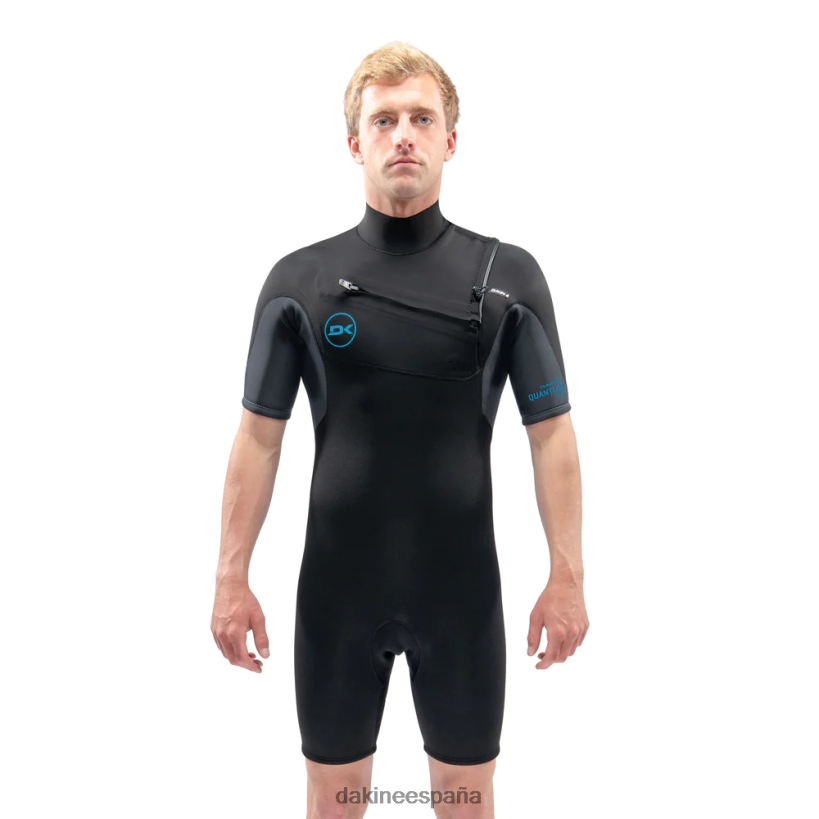 Traje de neopreno Quantum Shorty con cremallera en el pecho de 2/2 mm f/L negro Dakine hombres ropa 2VTF0X95 - Image 1